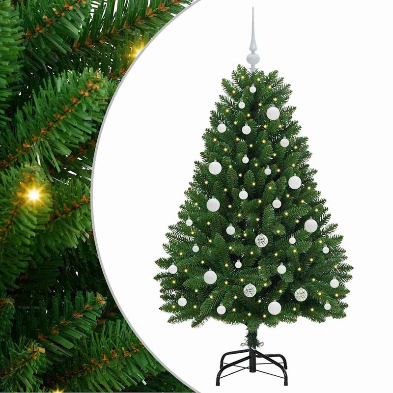 Load image into Gallery viewer, Vidaxl kunstkerstboom met 150 led groen 150 cm pvc en metaal
