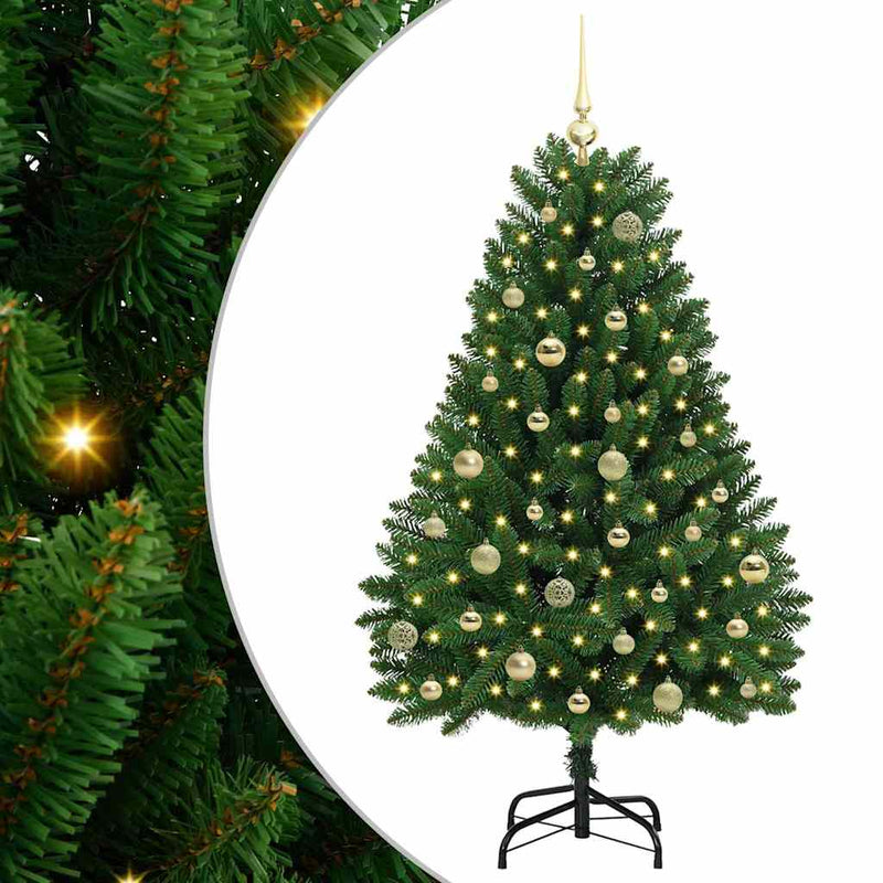 Load image into Gallery viewer, Vidaxl kunstkerstboom met 150 led groen 150 cm pvc en metaal
