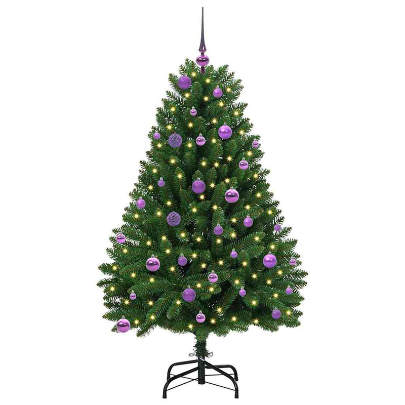 Load image into Gallery viewer, Vidaxl kunstkerstboom met 150 led groen 150 cm pvc en metaal

