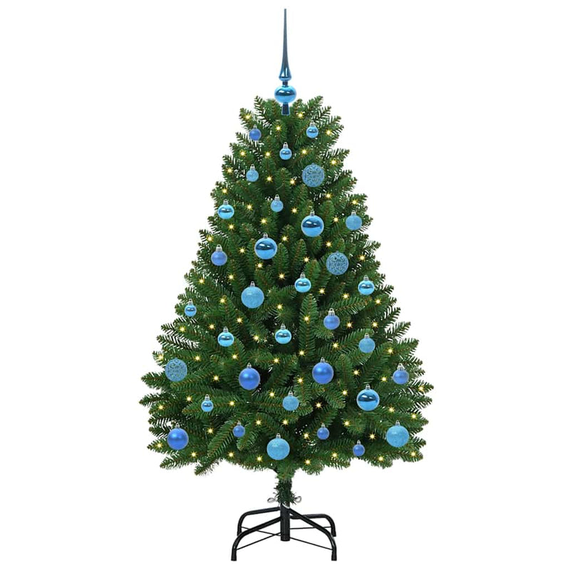 Load image into Gallery viewer, Vidaxl kunstkerstboom met 150 led groen 150 cm pvc en metaal
