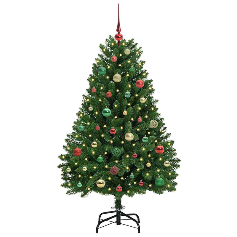 Load image into Gallery viewer, Vidaxl kunstkerstboom met 150 led groen 150 cm pvc en metaal
