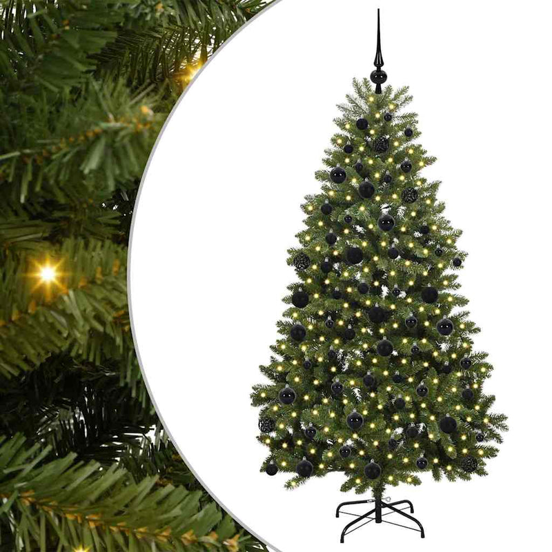 Load image into Gallery viewer, Vidaxl kunstkerstboom met 300 led groen 180 cm pvc en metaal
