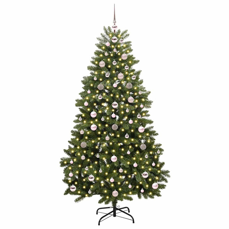 Load image into Gallery viewer, Vidaxl kunstkerstboom met 300 led groen 180 cm pvc en metaal

