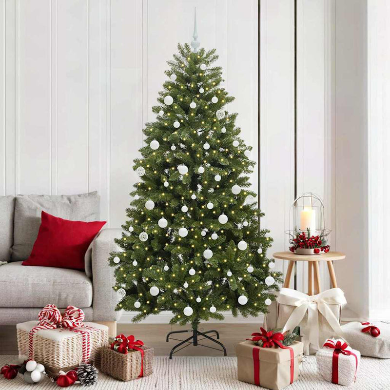 Load image into Gallery viewer, Vidaxl kunstkerstboom met 300 led groen 180 cm pvc en metaal
