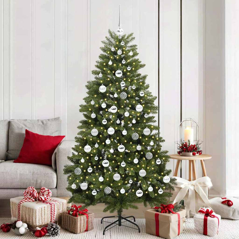 Load image into Gallery viewer, Vidaxl kunstkerstboom met 300 led groen 180 cm pvc en metaal
