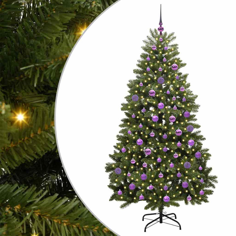 Load image into Gallery viewer, Vidaxl kunstkerstboom met 300 led groen 180 cm pvc en metaal
