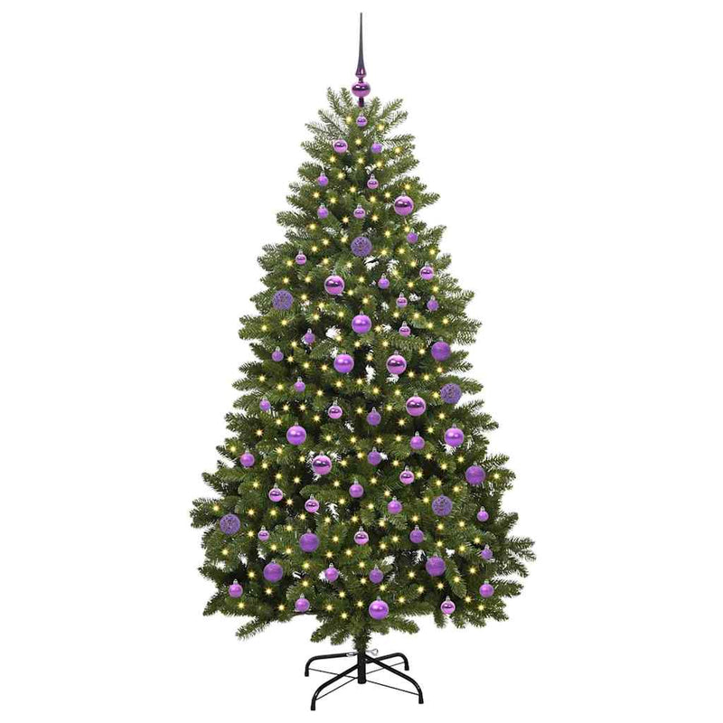 Load image into Gallery viewer, Vidaxl kunstkerstboom met 300 led groen 180 cm pvc en metaal
