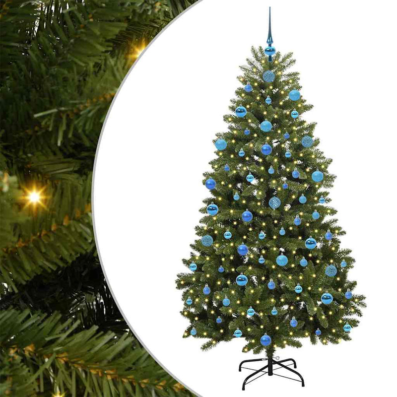 Load image into Gallery viewer, Vidaxl kunstkerstboom met 300 led groen 180 cm pvc en metaal
