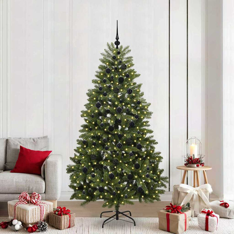 Load image into Gallery viewer, Vidaxl kunstkerstboom met 300 led groen 210 cm pvc en metaal
