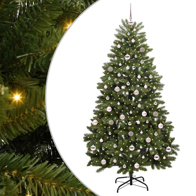 Load image into Gallery viewer, Vidaxl kunstkerstboom met 300 led groen 210 cm pvc en metaal
