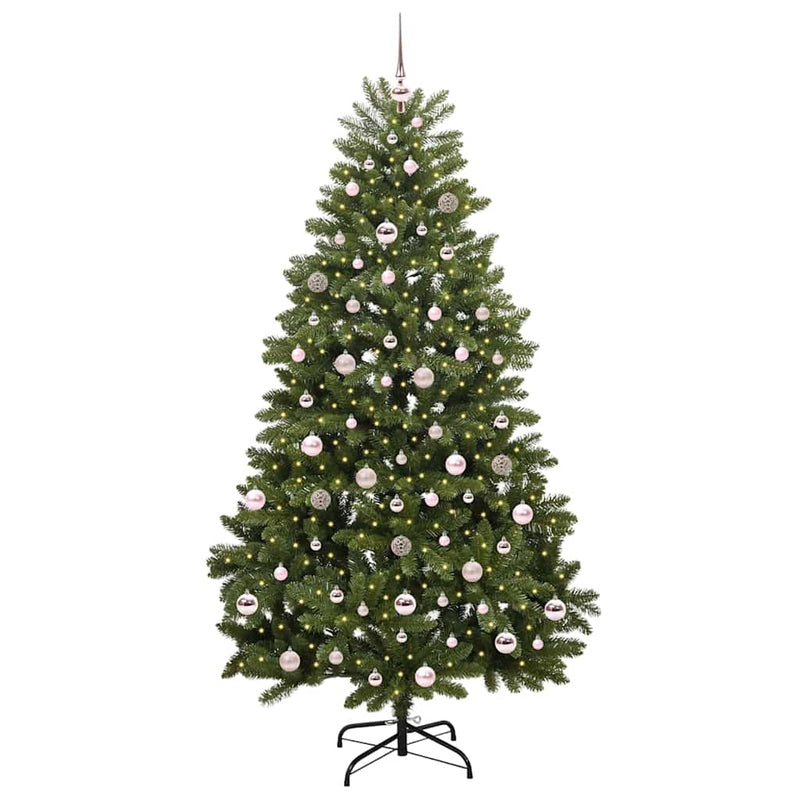 Load image into Gallery viewer, Vidaxl kunstkerstboom met 300 led groen 210 cm pvc en metaal
