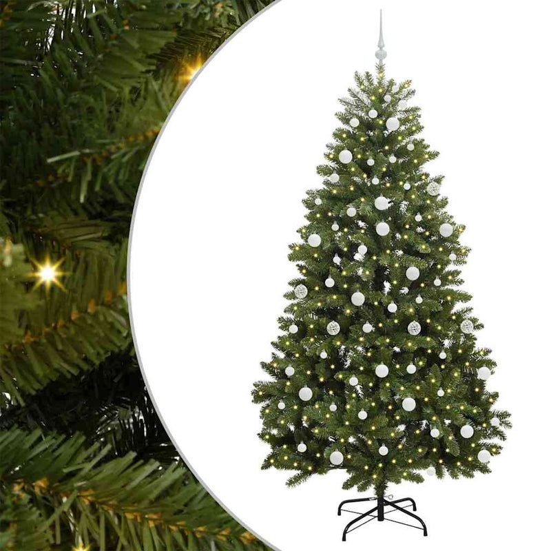 Load image into Gallery viewer, Vidaxl kunstkerstboom met 300 led groen 210 cm pvc en metaal

