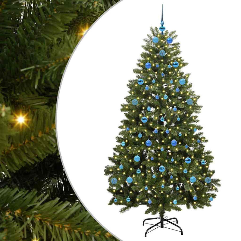 Load image into Gallery viewer, Vidaxl kunstkerstboom met 300 led groen 210 cm pvc en metaal
