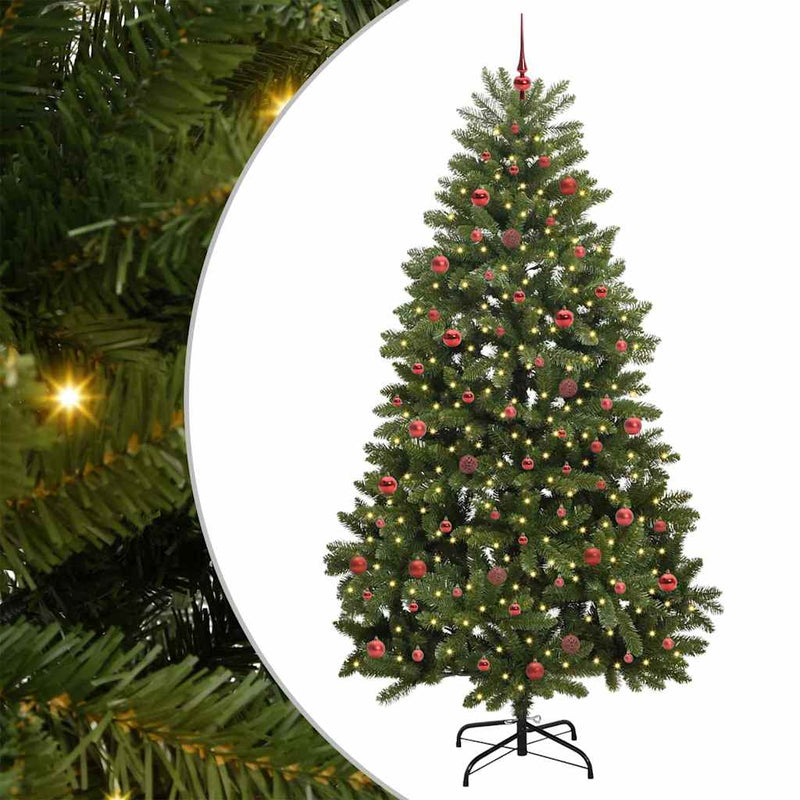 Load image into Gallery viewer, Vidaxl kunstkerstboom met 300 led groen 240 cm pvc en metaal
