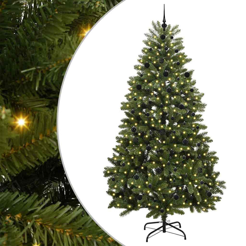 Load image into Gallery viewer, Vidaxl kunstkerstboom met 300 led groen 240 cm pvc en metaal
