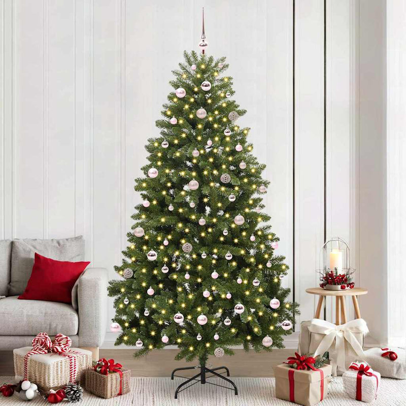 Load image into Gallery viewer, Vidaxl kunstkerstboom met 300 led groen 240 cm pvc en metaal
