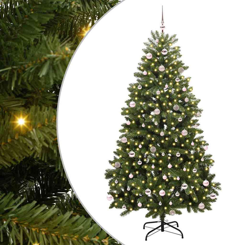 Load image into Gallery viewer, Vidaxl kunstkerstboom met 300 led groen 240 cm pvc en metaal
