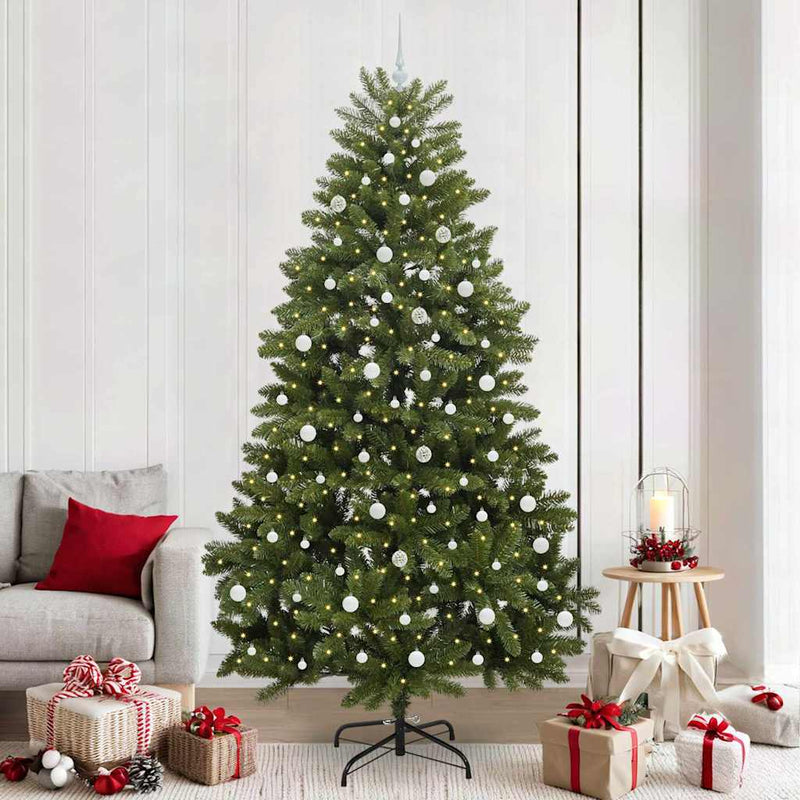 Load image into Gallery viewer, Vidaxl kunstkerstboom met 300 led groen 240 cm pvc en metaal
