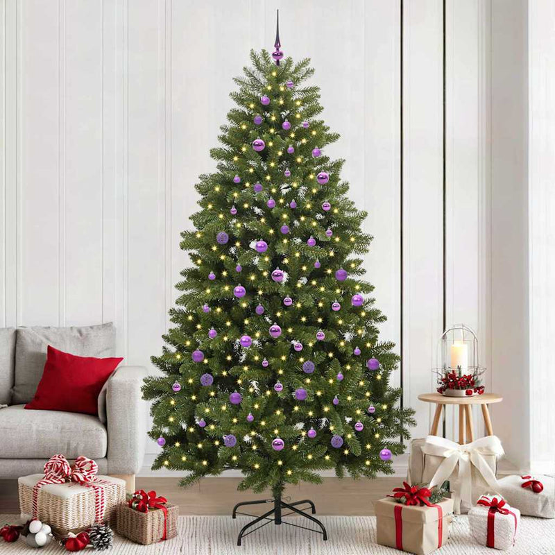 Load image into Gallery viewer, Vidaxl kunstkerstboom met 300 led groen 240 cm pvc en metaal
