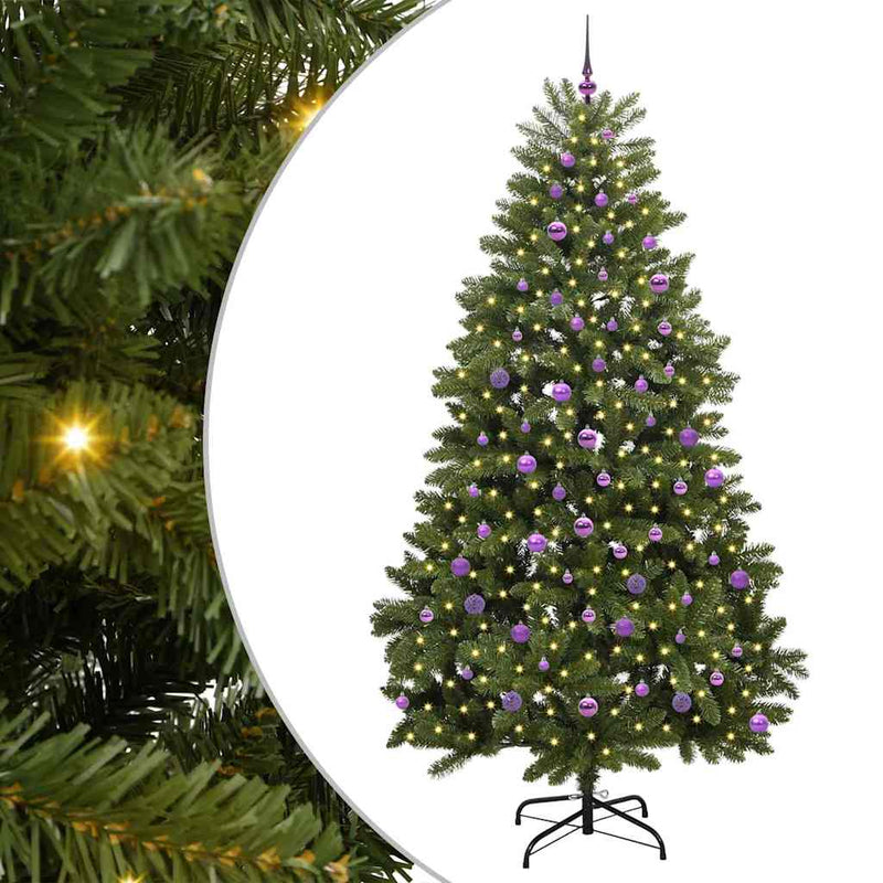 Load image into Gallery viewer, Vidaxl kunstkerstboom met 300 led groen 240 cm pvc en metaal
