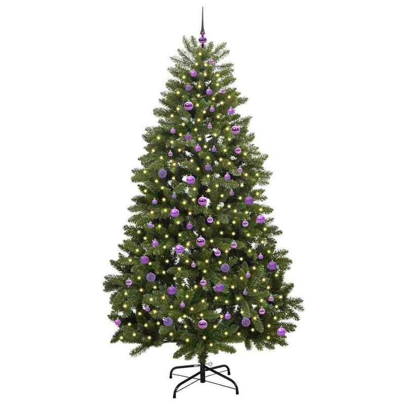 Load image into Gallery viewer, Vidaxl kunstkerstboom met 300 led groen 240 cm pvc en metaal
