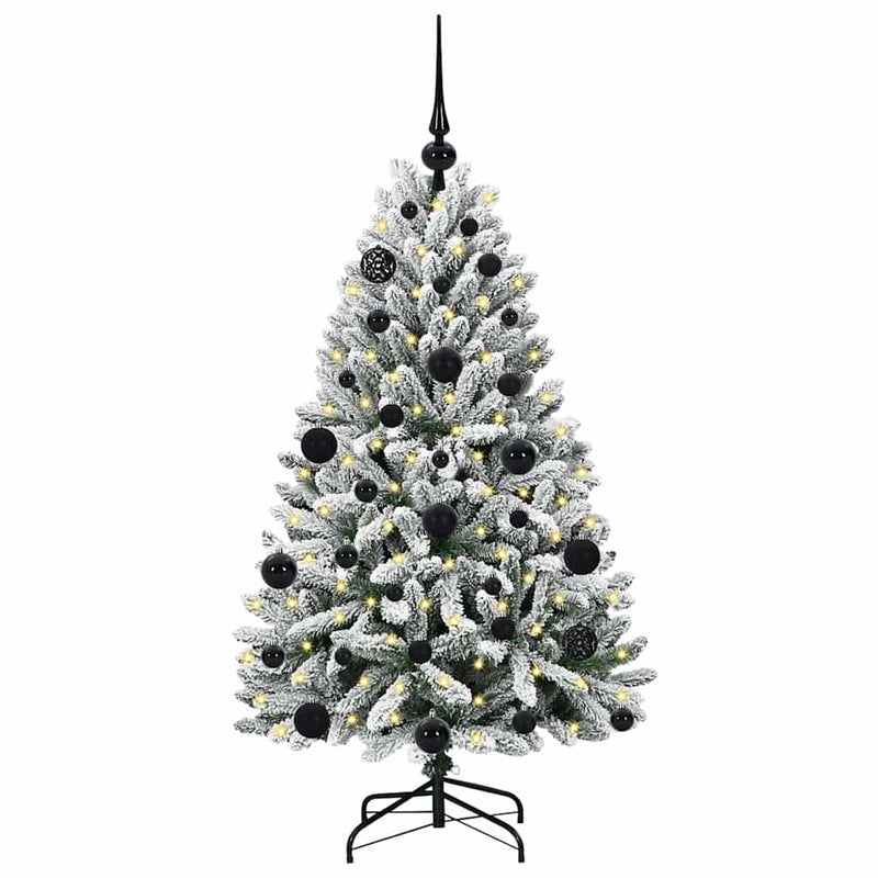 Load image into Gallery viewer, Vidaxl kunstkerstboom met 150 led groen en wit 120 cm pvc en metaal
