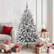 Vidaxl kunstkerstboom met 150 led groen en wit 150 cm pvc en metaal