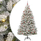 Vidaxl kunstkerstboom met 300 led groen en wit 210 cm pvc en metaal