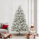 Vidaxl kunstkerstboom met 300 led groen en wit 210 cm pvc en metaal
