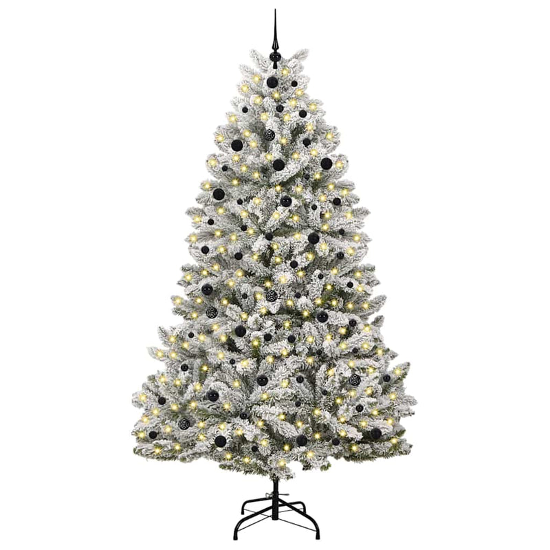 Load image into Gallery viewer, Vidaxl kunstkerstboom met 300 led groen en wit 240 cm pvc en metaal
