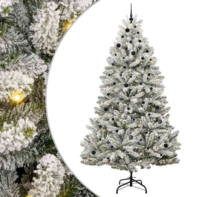 Load image into Gallery viewer, Vidaxl kunstkerstboom met 300 led groen en wit 270 cm pvc en metaal
