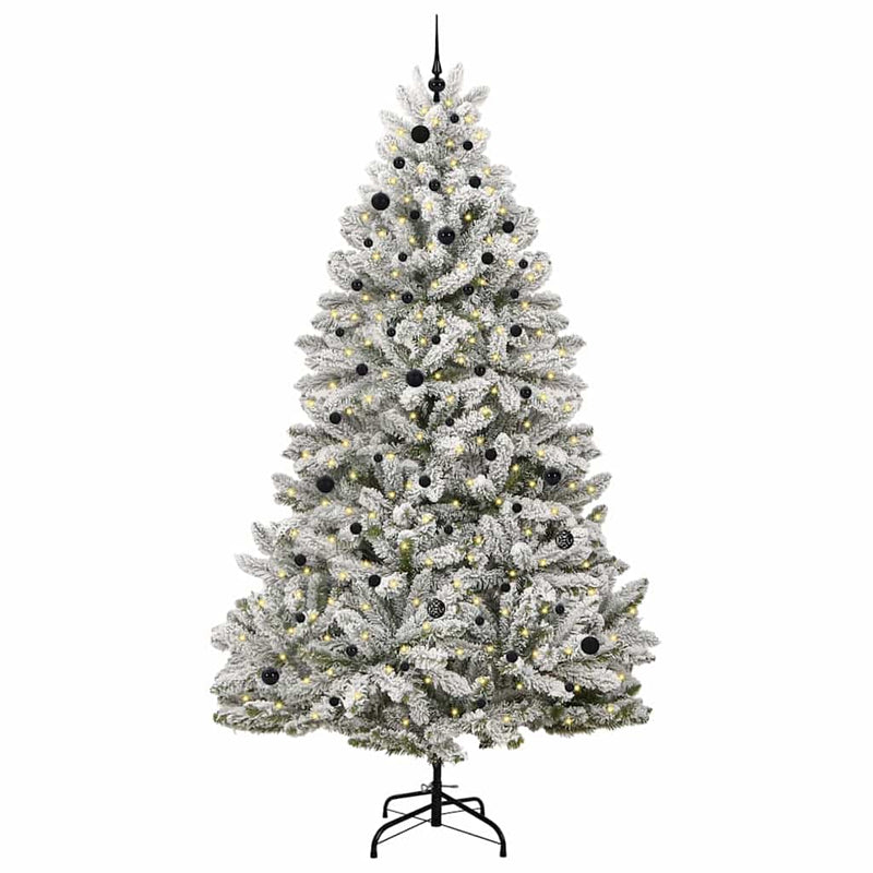 Load image into Gallery viewer, Vidaxl kunstkerstboom met 300 led groen en wit 270 cm pvc en metaal
