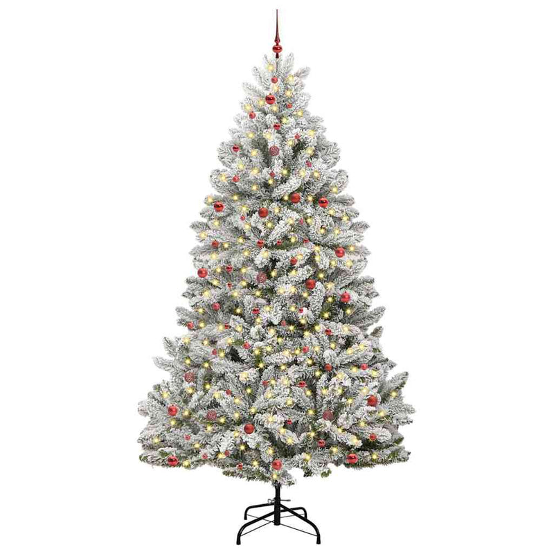 Load image into Gallery viewer, Vidaxl kunstkerstboom met 300 led groen en wit 300 cm pvc en metaal
