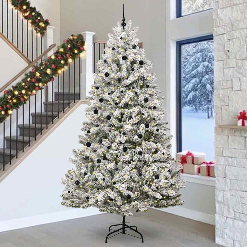 Load image into Gallery viewer, Vidaxl kunstkerstboom met 300 led groen en wit 300 cm pvc en metaal
