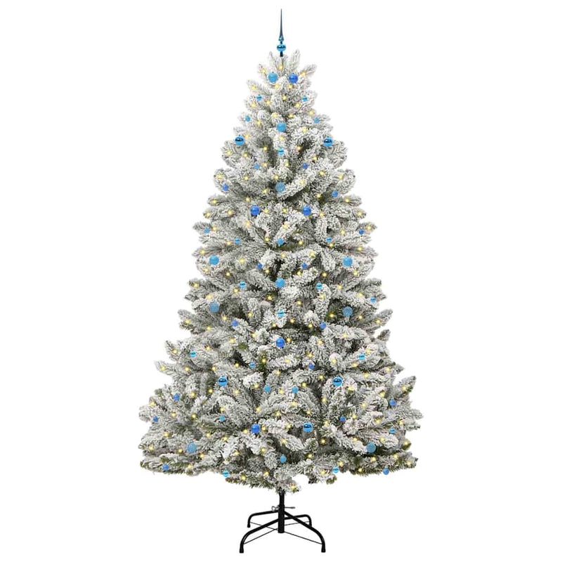 Load image into Gallery viewer, Vidaxl kunstkerstboom met 300 led groen en wit 300 cm pvc en metaal

