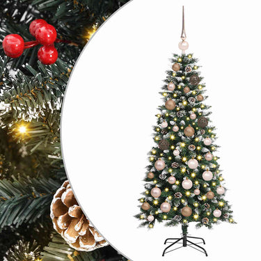 Vidaxl kunstkerstboom met 150 led groen 120 cm pvc en plastic en staal