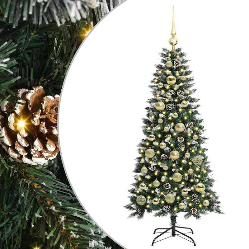 Load image into Gallery viewer, Vidaxl kunstkerstboom met 150 led groen 120 cm pvc en plastic en staal
