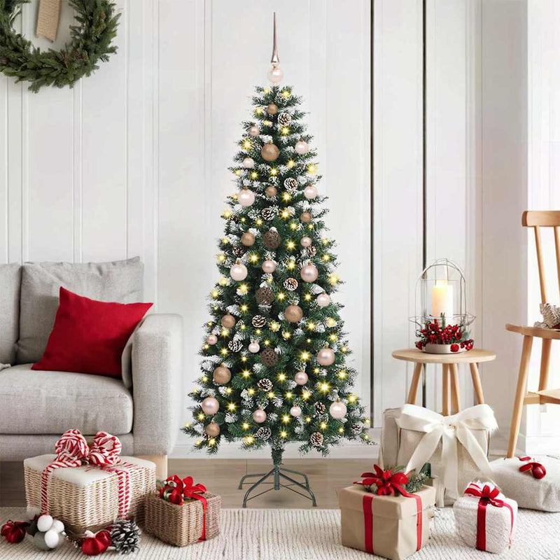 Load image into Gallery viewer, Vidaxl kunstkerstboom met 150 led groen 150 cm pvc en plastic en staal
