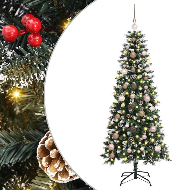 Load image into Gallery viewer, Vidaxl kunstkerstboom met 150 led groen 150 cm pvc en plastic en staal
