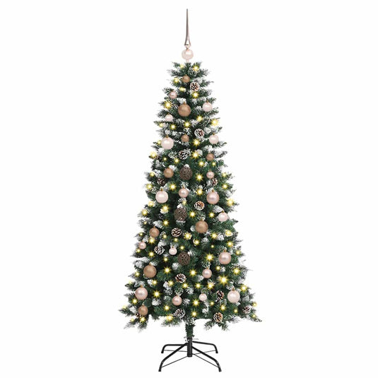 Vidaxl kunstkerstboom met 150 led groen 150 cm pvc en plastic en staal