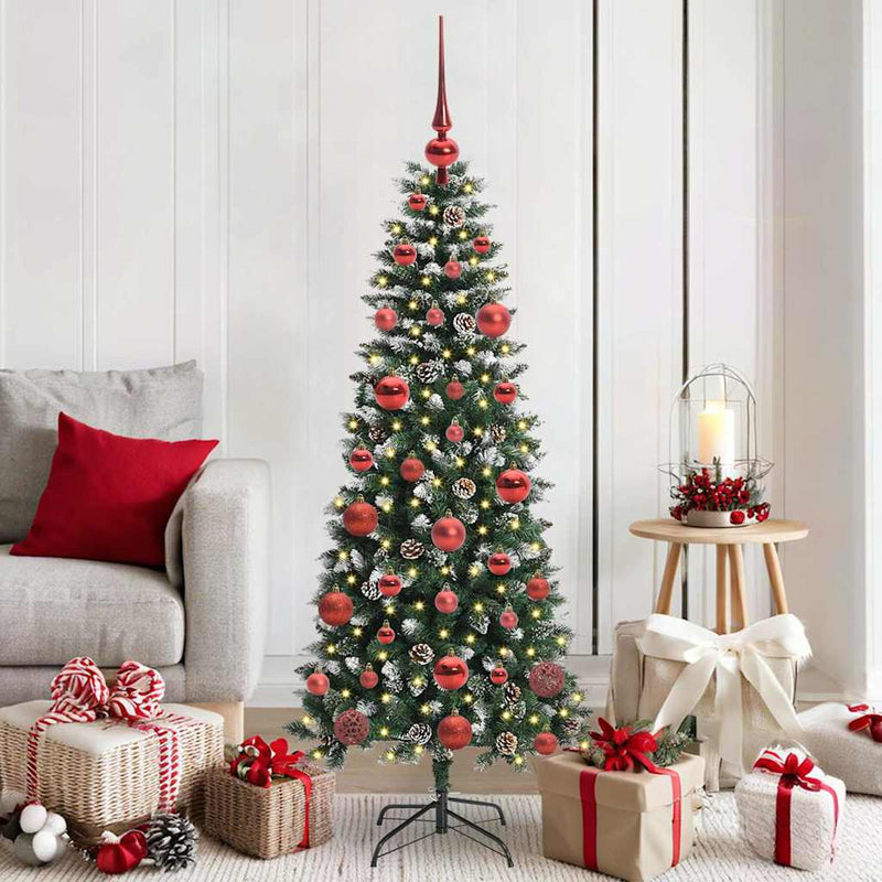 Load image into Gallery viewer, Vidaxl kunstkerstboom met 150 led groen 150 cm pvc en plastic en staal
