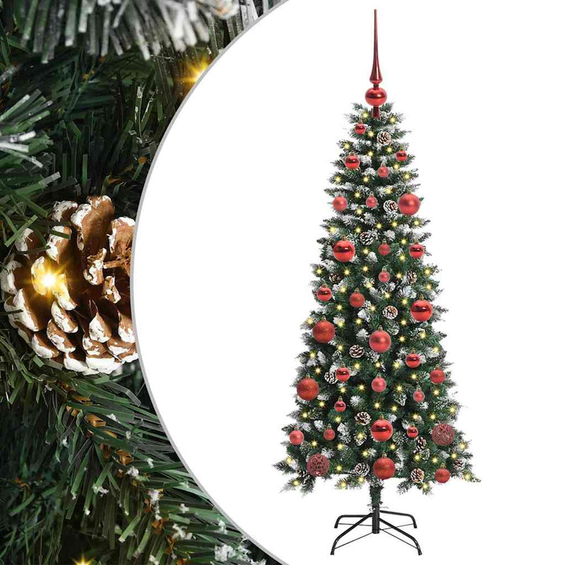 Load image into Gallery viewer, Vidaxl kunstkerstboom met 150 led groen 150 cm pvc en plastic en staal
