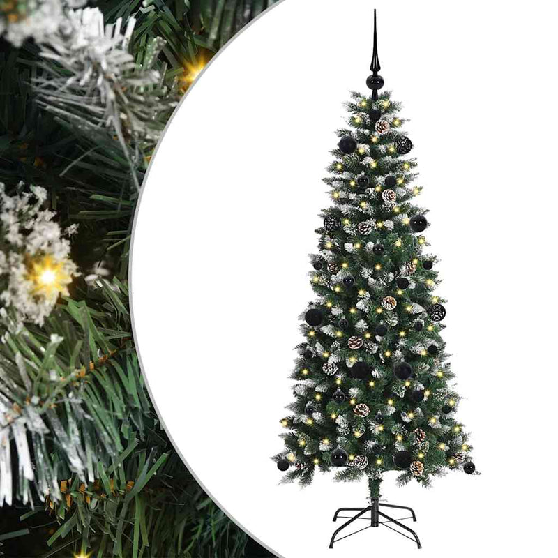 Load image into Gallery viewer, Vidaxl kunstkerstboom met 150 led groen 150 cm pvc en plastic en staal
