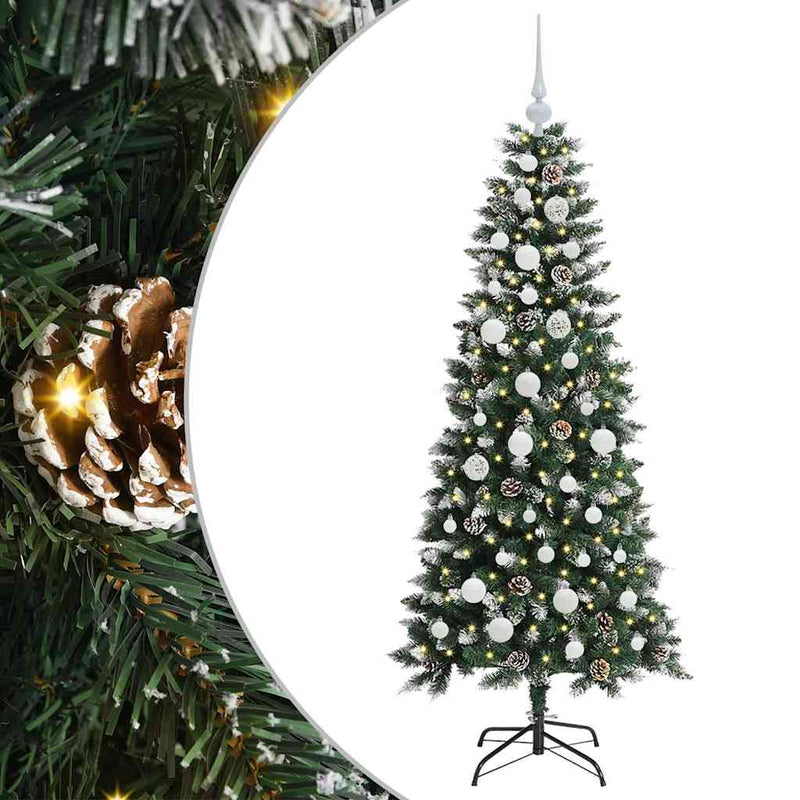 Load image into Gallery viewer, Vidaxl kunstkerstboom met 150 led groen 150 cm pvc en plastic en staal
