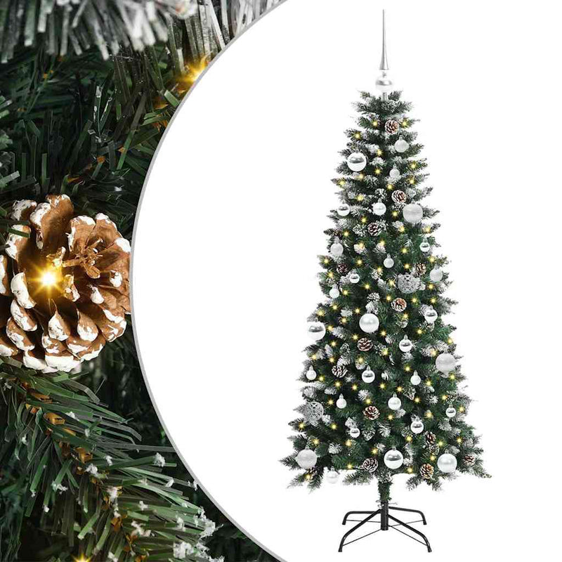 Load image into Gallery viewer, Vidaxl kunstkerstboom met 150 led groen 150 cm pvc en plastic en staal
