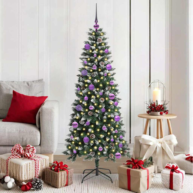 Load image into Gallery viewer, Vidaxl kunstkerstboom met 150 led groen 150 cm pvc en plastic en staal
