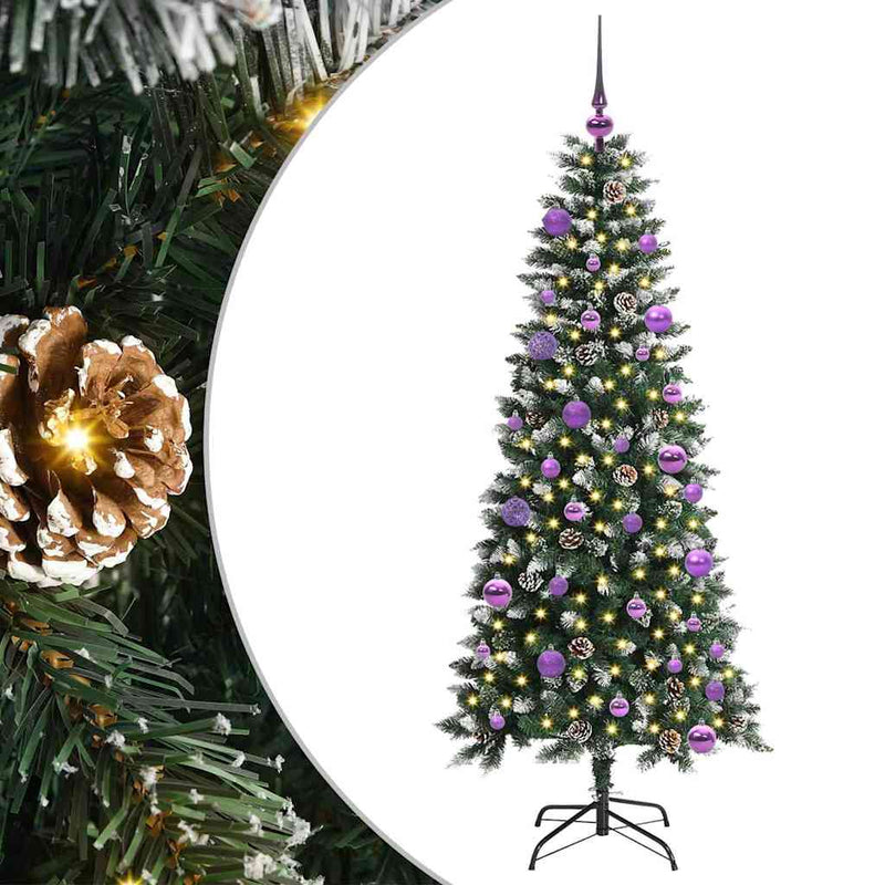 Load image into Gallery viewer, Vidaxl kunstkerstboom met 150 led groen 150 cm pvc en plastic en staal
