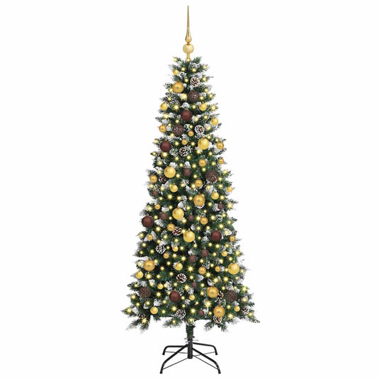 Vidaxl kunstkerstboom met 300 led groen 180 cm pvc en plastic en staal