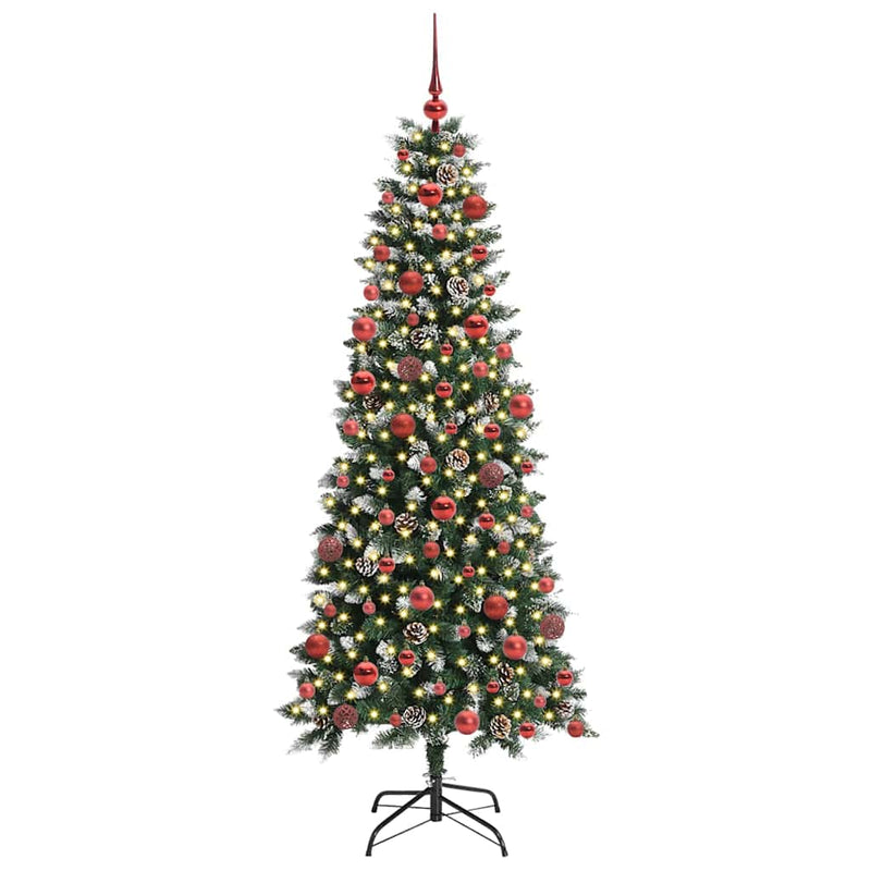Load image into Gallery viewer, Vidaxl kunstkerstboom met 300 led groen 180 cm pvc en plastic en staal
