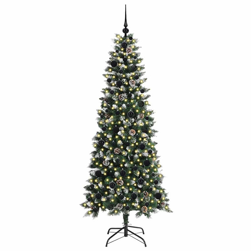 Load image into Gallery viewer, Vidaxl kunstkerstboom met 300 led groen 180 cm pvc en plastic en staal
